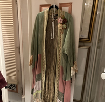 Lee Anderson Multi Colored Coat With Floral Embellishment